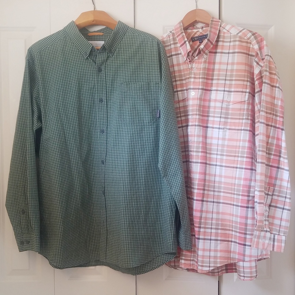 COLUMBIA ROPER 2XL Shirt Bundle XXL Plaid.